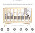 Oilo Crib Sheet, Breathable, Fitted, Turkish Cotton Jersey, 300 Thread Count, Machine Washable, Fits Standard Crib (28" x 52" x 6"), Toddler Bedding, Girl, Boy & Neutral Nursery Design, Misty Mountain