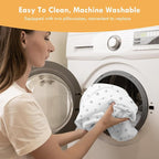 Nursing Pillow, Breast Feeding Pillows for Mom, Soft Cover with Breathable Filling, Ergonomic Breastfeeding, Bottle Feeding and Bonding, Multifunctional Support Cushion for Travel (Star)