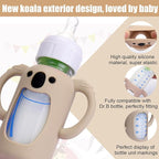 Mity rain 3 Pack Silicone Sleeves for Dr. Brown's Glass Bottles 4 OZ - Anti Breakage Baby Bottle Holder, Compatible with Dr. Brown's Glass Bottles for Babies with Handle