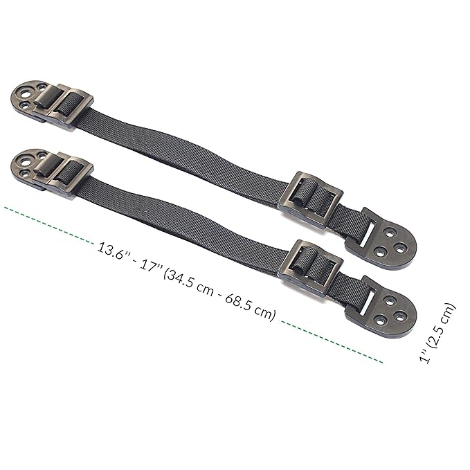 Boxiki kids Furniture Straps - Anti Tip Strap for Baby Proofing & Child Safety - 8 Pack of Adjustable Wall Straps and TV Straps - Fixings to Anchor Shelves & Cabinets(Black)