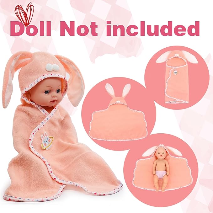 Baby Doll Accessories Magic Bottle Set - 13 Pieces Doll Feeding Pretend Playset with Disappearing Milk & Juice Bottles, Pacifiers Bowl and Bath Towel Doll Bottle Toys set Gift for Kids Girls Ages 3+