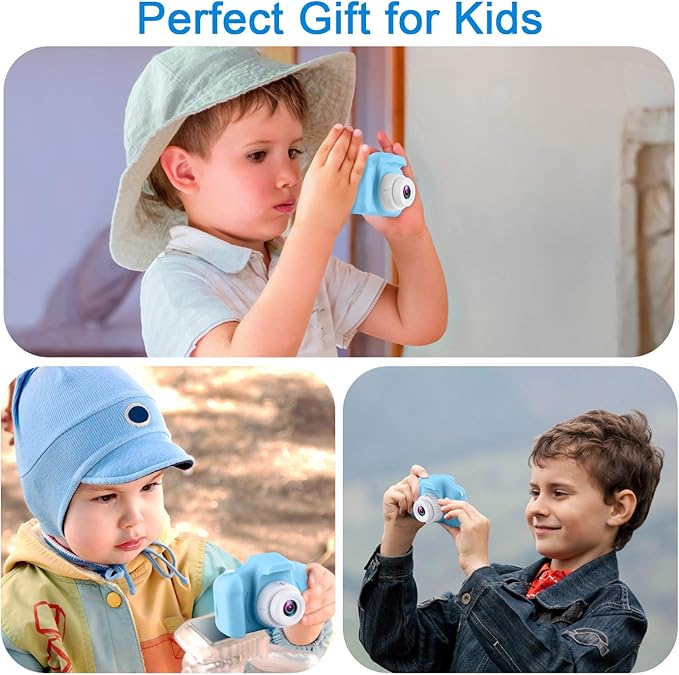 GKTZ Toys for Girls Age 3-8, Kids Camera Digital Video Toddler Camera Children Camcorder Birthday Gifts for 3 4 5 6 7 8 Year Old Girls with 32GB SD Card