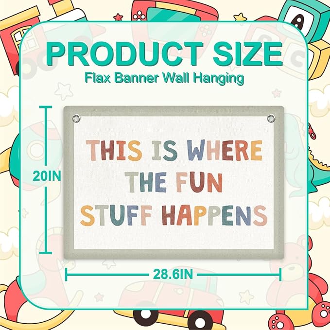 Playroom Decor, Playroom Sign Banner Wall Hanging, Playroom Wall Decor Banner Flag, Checkered Wall Flag Nursery Bedroom Toddler Boy Room Decor Classroom Decorations, Banner for Room