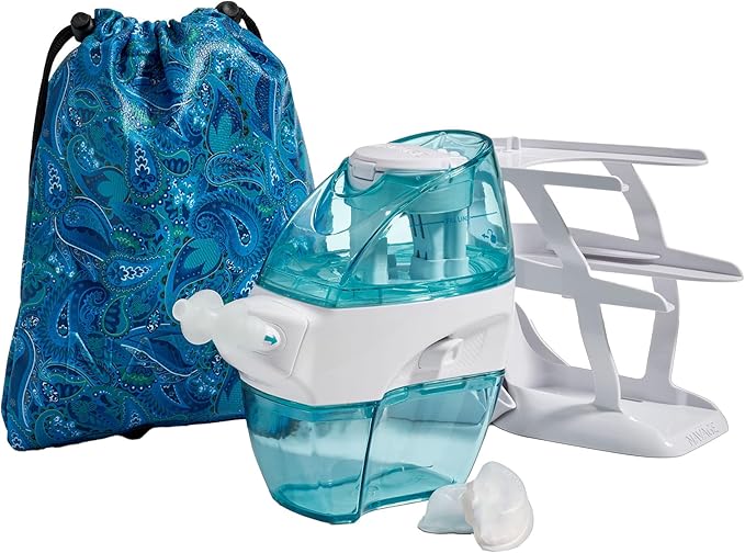 Navage Deluxe Bundle Nasal Irrigation System - Saline Nasal Rinse Kit with 1 Nose Cleaner, 30 Salt Pods, Paisley Travel Bag and 1 Countertop Caddy
