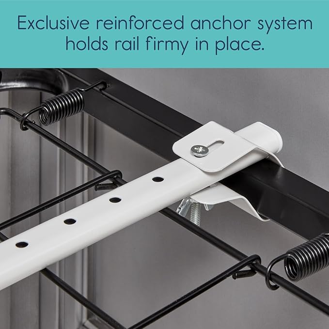 hiccapop Convertible Crib Bed Rail for Toddlers, Crib Rail Guard with Reinforced Anchor Safety