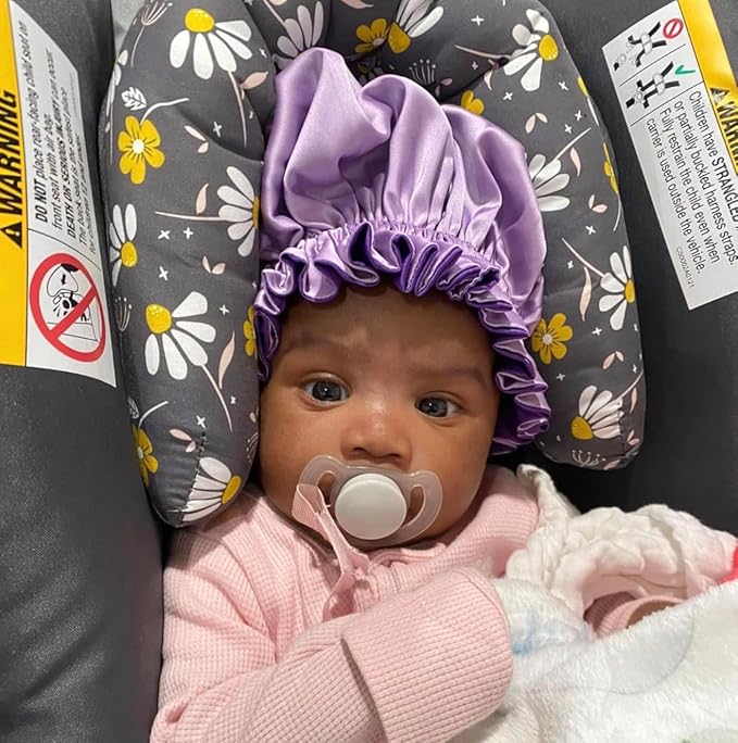 AKISS Baby Infant Newborn Toddler Satin Silk Hair Bonnet for Baby Girl Boy Sleeping Kids Cap Hat