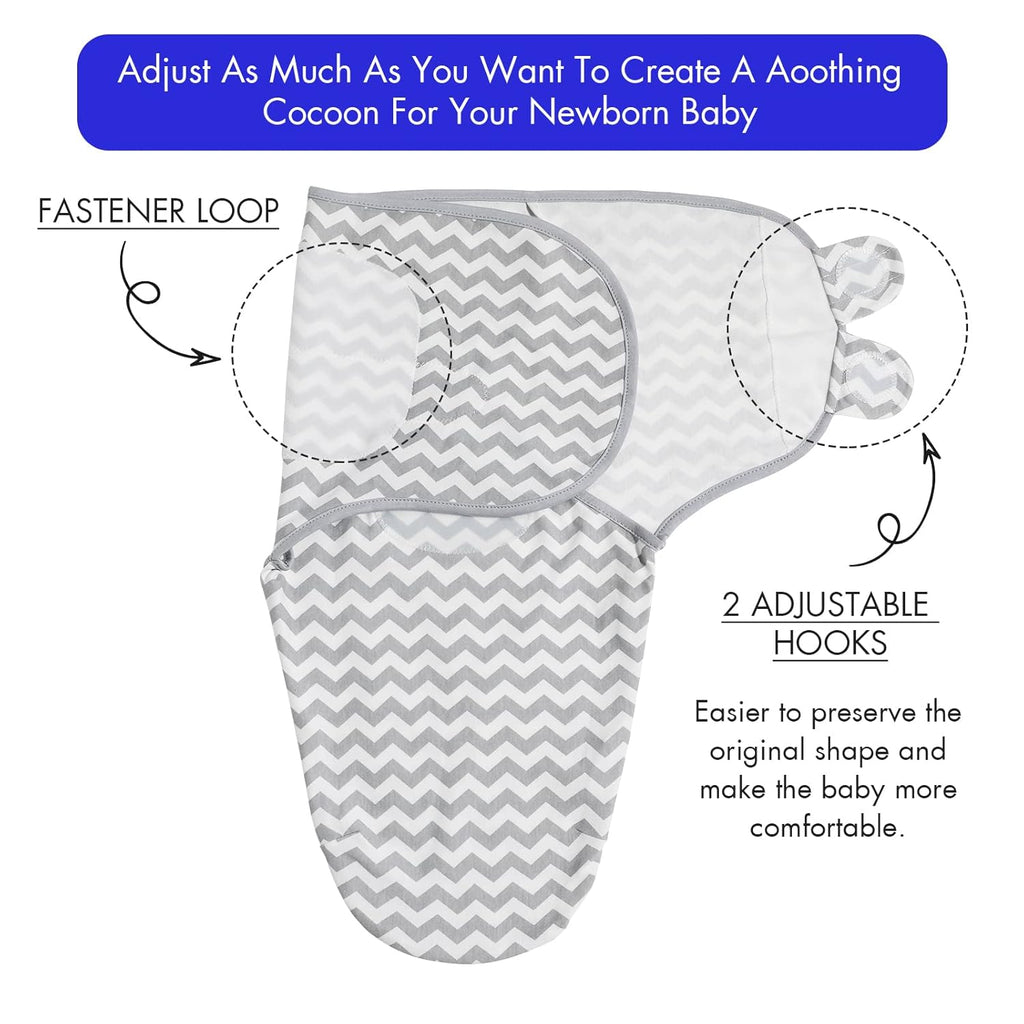 Soarwg Kids Baby Swaddle, Swaddle Blanket, Swaddle Sack, Organic Nursery Swaddling Blankets 0-3 Months, Standard 100 by Oeko-TEX, Adjustable Newborn Swaddle Wrap Infant Sleep Sacks 4 Pack Small