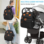 KABAQOO Diaper Bag Backpack with Detachable Changing Station, Large Capacity Baby Diaper Bags for Boys & Girls, Baby Registry Search Stuff & Shower Gifts, Newborn Essentials Must Haves, Black-2s