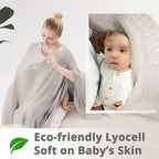 Nursing Cover for Breastfeeding – Privacy Breast Feeding Covers for Women – Soft Lyocell Fabric, Lightweight & Breathable – Multi-Use Scarf, Shawl, Baby Blanket – One Size – with Laundry Bag