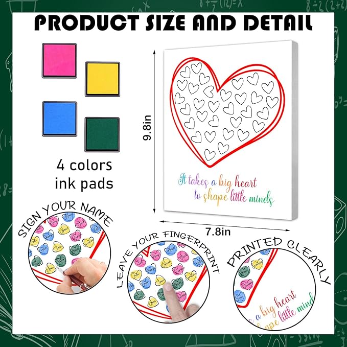 SHLINCO Teacher'S Day Gift For Female Teachers, Graduation Souvenirs, Student Fingerprint Creative Ornaments, Suitable For Desktop Decoration