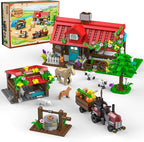 Farm House Building Sets for Kids 6-12, 791 Pcs Farm House Building Kits with Tractor Horse Animals, STEM Farm Animals Building Toys Gift for Boys Girls Teens Adults