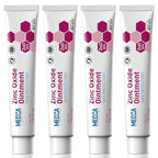 High-Potency 20% Zinc Oxide Ointment - (Pack of 4) Baby Diaper Rash Cream and Gentle Skin Protectant Barrier for Chafed Skin, Wetness, Daily & Overnight Protection Soothing, Hypoallergenic, 1oz Tubes