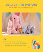 5 Pieces Rabbit Stuffed Animals for Girls,1 Mommy Rabbit with 4 Babies,Plush Bunny Stuffed Toy Gifts for Kids Children 3 4 5 6 7 8 9 Years,Soft Stuffed Bunny for Christmas,Birthday,Party Decorations