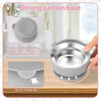 2 Pack Stainless Steel Baby Bowls with Suction, Toddler Bowls with Removable Silicone Shell for Kids, Non-Slip Toddler Baby Feeding Set Dishwasher Safe-Gray & Red