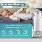 Portable Bottle Warmer for Travel, 12oz Milk Warmer for Baby, Formula, Breast Milk, On The Go Water Warmer with Fast Heating, Temp Control, Pasteurization, Suitable for Baby Outdoor, Flying, Car