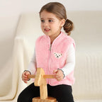 Baby Boys Girls Fleece Vest Zip Up Cute Bear Jackets Fuzzy Fall Winter Warm Clothes Newborn Outwear for Toddler Infant