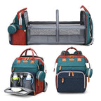 Jeryswet Baby Diaper Bags with Changing Station, Waterproof Large Capacity Diaper Bag Backpack for Moms Dads with USB Charging Port and Stroller Straps, Baby Shower Gifts, RGB