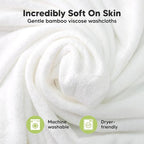 6-Pack Baby Washcloths - Soft Absorbent Viscose from Bamboo Wash Cloths for Babies, Kids, Toddlers, Infant, Newborn Bath Towels, Gentle on Sensitive Skin, 10x10 Reusable Face Towels (Toast)