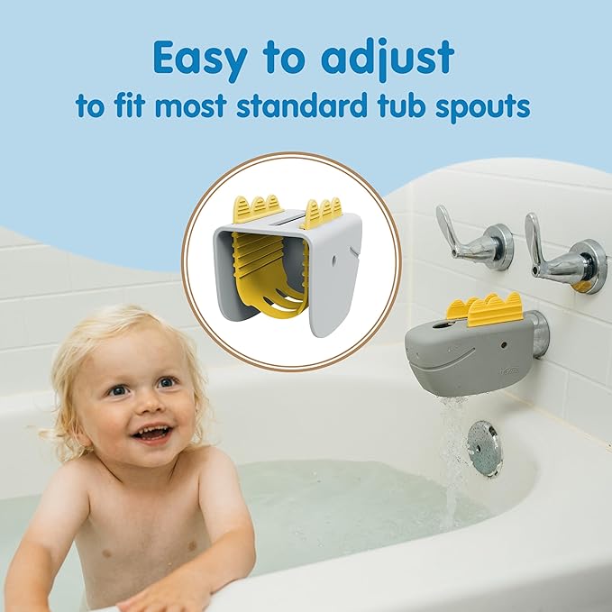 Dr. Brown’s CleanUp Dino-Soft Baby Bath Spout Cover, Soft and Safe on Tub Faucet, Toddler Bathtub Safety for Kids, BPA Free, Certified Plastic Neutral
