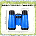 Libima 24 Pcs Binoculars for Kids Educational Compact Kids Binoculars with Neck String Toddler Telescope for Boys Girls Learning Bird Watching Camping Hiking Travel Safaris Birthday Gifts(Blue)
