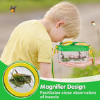 2Sets Bug Catcher for Kids - Sturdy Kids Bug Catching Kit Gifts with Collector Butterfly Net Tweezer, Bugs Habitat Outdoor Explorer Kit for Age 3 4 5 6 7 8, 8Pcs, Green & Pink