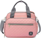 GOGOSO Crossbody Small Diaper Bag, Cute Mini Baby Diaper Tote Bags with Insulated Pockets for Traveling Outdoor Parent,Pink