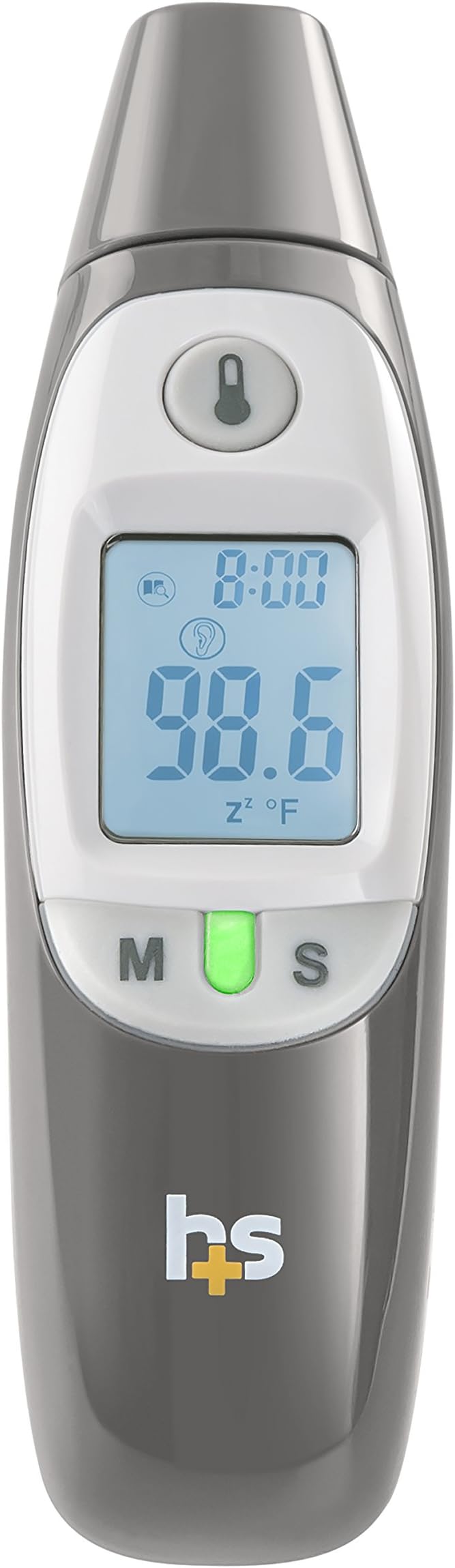 HealthSmart Compact Instant Read Infrared Digital Ear Thermometer, Measures Ambient Air Temperatures, Fahrenheit and Celsius Readings, FSA & HSA Eligible, Grey (Pack of 36)