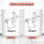 Customized Choose Name Pigs White Coffee Cup Gift For Dad Mom Daughter Son Kids, Pig Lover Accent Coffee Mug, Personalized Pig Ceramic Cup 11Oz 15Oz, Funny Pigs Travel Mug Gift For Birthday Christmas