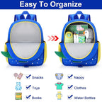 Accmor Toddler Backpack Leash, Cute Dinosaur Kids Backpacks with Anti Lost Wrist Link, Mini Child Bag Tether Baby Walking Harness Wristband Protection Rope for Boys Girls Aged 1-3 to Travel Outdoor