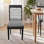 Booster Seat for Kitchen Chair with Comfy Backrest Pillow and Adjustable Safety Buckles,Non-Slip Kid Toddler Booster Seat for Dining Table, PU Travel Baby Booster Cushion Chair