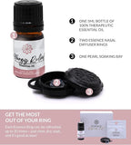 Essence Wearable Aromatherapy Nasal Diffuser – Allergy Relief Essential Oil Nose Ring Refresh Kit – Personal Scent Clip for Travel, Work & Everyday Use – Made in USA