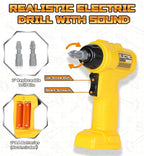 Lehoo Castle Kids Tool Bench with Electric Drill and Construction Vehicles, 2-in-1 Workbench and Toolbox for Toddlers, STEM Learning Toys for Age 3-5, Birthday Gift for Boys & Girls