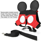 Toddler Leash & Harness, Child Anti Lost Leash Baby Cute Safety Harness Belt Strap Hold Kids Close While Walking For Boys and Girls(Red)