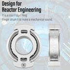 FREELOVE Ring Fidget Spinner for Adults, Men Finger Haptic Roller, Small Metal Clicker Toys, Ball Bearing, Black Fingears Spinning EDC for Anxiety Stress