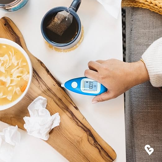 Kinsa Smart Ear Thermometer for Fever - Medical Infrared Termometro - FDA Cleared for Body Temperature Readings for All Ages - Connects to a Smartphone App to Track Symptoms and Get Illness Guidance