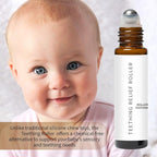 Mamas Teether: Teething Roller, Teething Roller All Natural for Babies, Teething Relief Roller, Contains Chamomile and Rose Essential Oils, Essential Oil Massage Roller - Natural Gentle (1pcs)