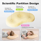 Reidio 1pc Toddler Silicone Pillow Breathable Toddler Pillow with Removable Cotton Pillowcase Kids Pillows for Sleeping Machine Washable (Rose, H1)