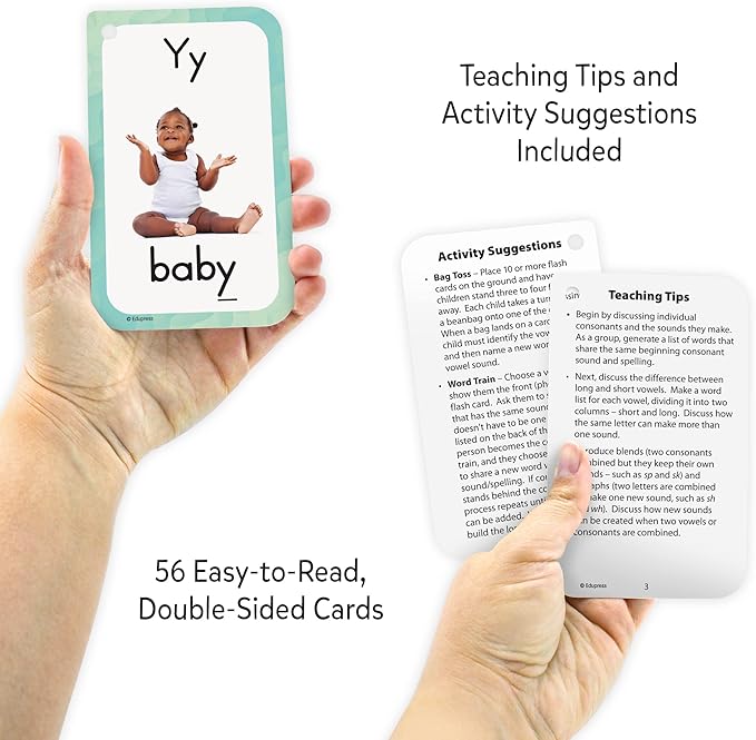 Teacher Created Resources Phonics Flash Cards (EP62071), Medium