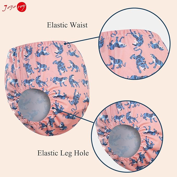 Joyo roy 6Pcs Waterproof Cloth Diaper Cover Reusable Plastic Training Pants for Toddlers Plastic Diaper Covers for Baby Girls Leak Proof Rubber Pants for Potty Training Covers for Cloth Diapers 3T