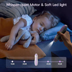 Baby Nail Trimmer Electric, 15 in 1 Baby Nail Clippers for Gentle Nail Care, Rechargeable Baby Nail File Electric with Light &15 Grinding Pads for Infant Toddler, Purple