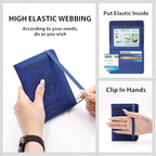 Melsbrinna Rfid Passport Holder for Travel women/Men, Cute Passport Wallet Rfid Blocking Card Slots, Rfid Passport Cover/CaseTravel Wallet, Passport Book Holder (1, Blue5)