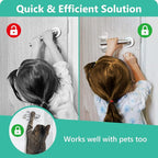 Door Lever Lock (3 Pack) Door Locks for Kids Safety, Baby Proofing Door Knob Child Proof Door Knob Covers, Child Safety Locks for Doors, with 3M Adhesive, for Doors, Windows, Bathtubs, Faucets (White)