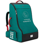 RAINSMORE Padded Car Seat Travel Bag for Airplane Heavy Duty Car Seat Backpack for Air Travel Baby Carseat Cover Bags for Airport Large Car Seats Carrier Fits Car Seats & Booster Seats, Green