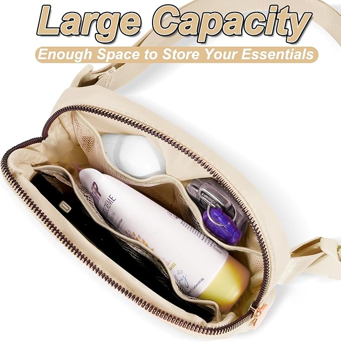 Fanny Pack Belt Bag Crossbody Bags with Initials Letter Patch Trendy Stuff for Teens Cute Stuff Birthday Gifts for Teenager Girls | Khaki,Initial C