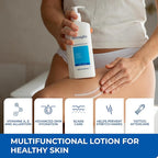 Dermaglos Moisturizing Body Lotion for Dry Skin with Extra Vitamin A, Vitamin E & Allantoin | Regenerating Lightweight Moisturizer for Stretch Marks, Tattoos Aftercare, Scars & Wrinkles | 13.52 Fl Oz