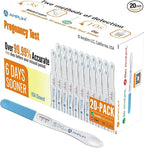 Amplim Early Detection Pregnancy Test Sticks 20 Pack, 99.99% Accurate, Sensitive Midstream Home Urine Test Kit for Women ept, 2-Sec Reliable Results 6 Days Sooner, 10 MIU/mL HCG