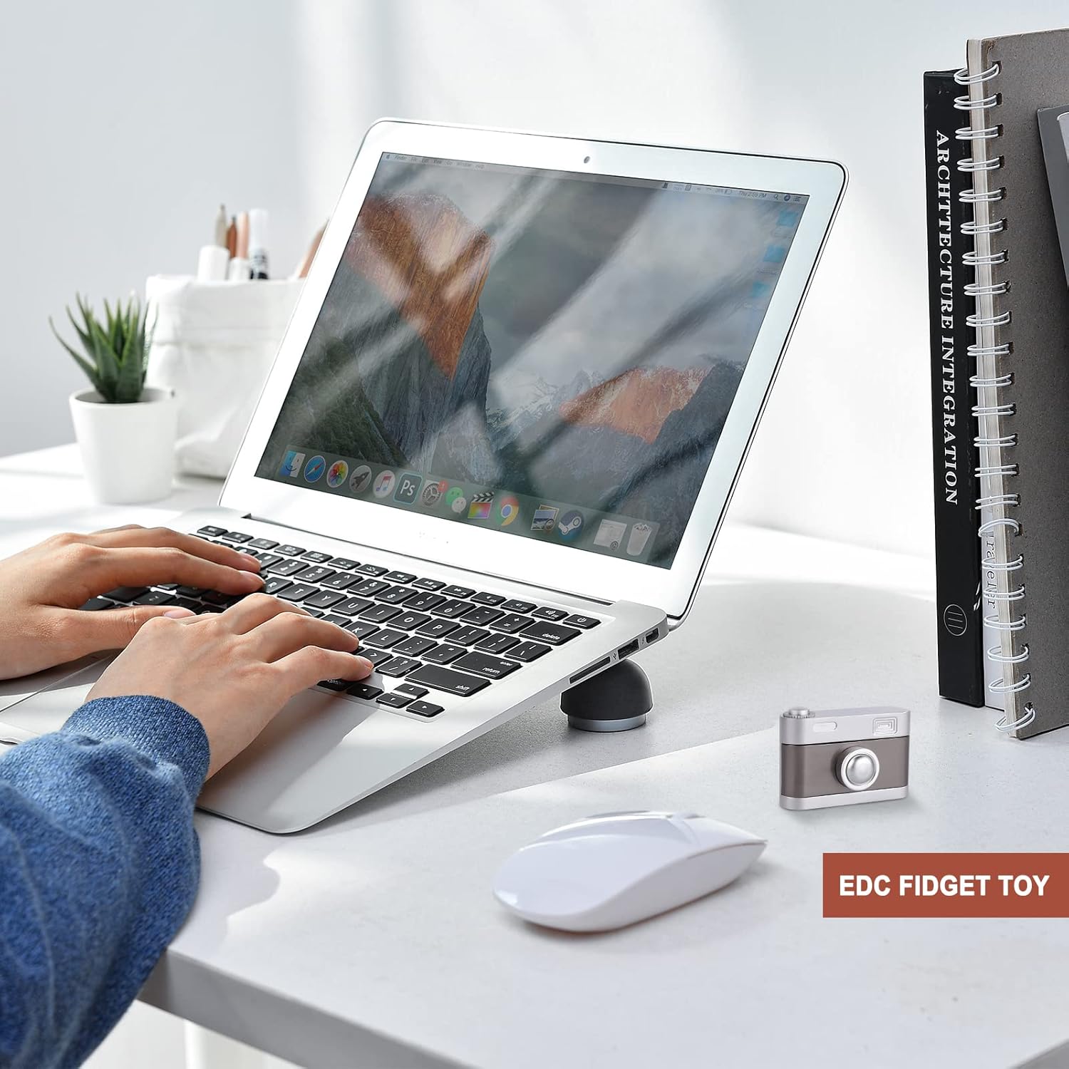 EDC Metal Fidget Slider Toys- Stress Relief EDC Fidget Slider Casual Metal Adult's Hand Toys Office Desk Toys Gifts Stress Toys for Adults(Mini Camera)