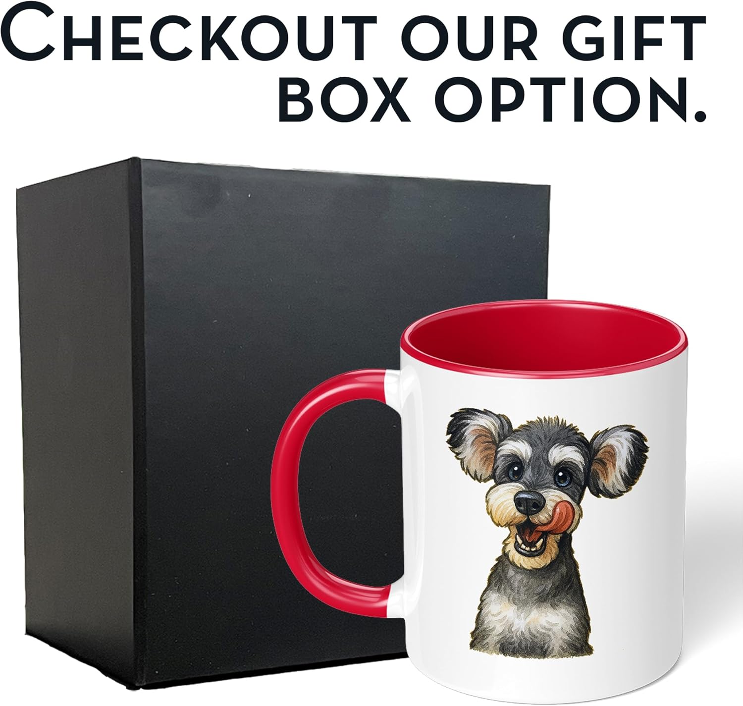 Personalized Coffee Mug, Custom Photo Caricature Gift, Funny Customized Coffee Gift for Men & Women, Custom Mugs with Pictures, Red 11oz Customized Ceramic Tea Cup