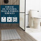 SlipX Solutions Weighted Non Slip Bath Mat for Textured Tub & Shower Surfaces | Patent Pending | Anti Slip Bathtub Safety Without Suction Cups | Doesn’t Float, Works on Tile & Stone 31” x 15”