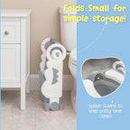 Musical & Sound Toddler Potty Training Seat w/Step Stool Ladder - Collapsible & Adjustable Toilet, Pre Assembled Toddler Toilet Seat w/Music & Sounds - Splash Guard & Anti-Slip Steps - Gray